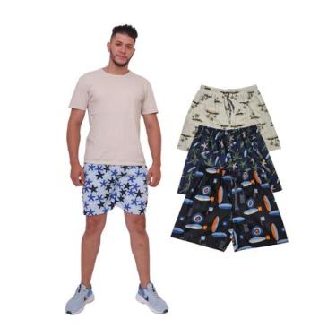 Imagem de Kit Com 3 Bermudas Tactel Estampada - Sortida - Wju Jeans, Colorido, P
