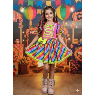 Imagem de Conjunto Junino Luxo Manu Rosa Neon - Banana Club, Rose, 4