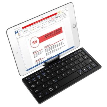 Imagem de VX Case Teclado Bluetooth Sem Fio para Tablet e Celular, Portátil, Compatível com iPhone, Smartphone, iPad, Android, Windows e Notebook