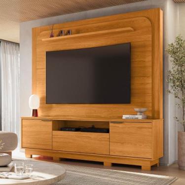 Imagem de Painel Rack de TV Curvo Nilo 2m com Pés Linha Eras Madetec - Madetec M