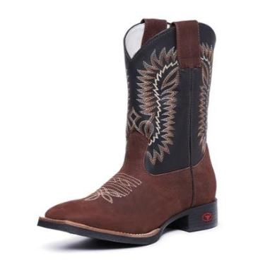 Imagem de Botina Country Masculina Texana Couro Cano Longo Elefante-Masculino