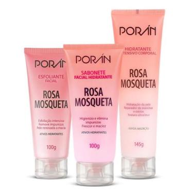 Imagem de Kit Skincare Rosa Mosqueta Poran - Sabonete, Esfoliante, Demaquilante,