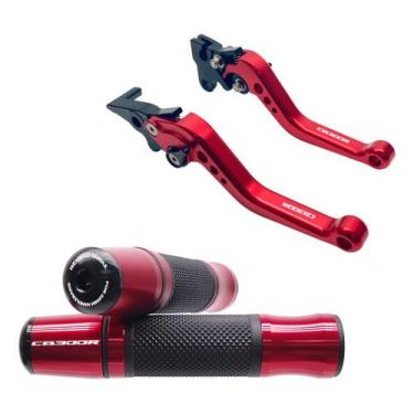 Imagem de Kit Manete Manopla Com Peso Cb300r Cb 300r Gravado A Laser - Special L