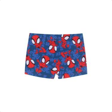 Imagem de Sunga Infantil Homem Aranha Marvel UV Menino 1 a 4 Anos -, Azul e verm