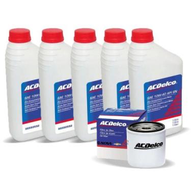 Imagem de Kit Oleo 10w40 Filtro Acdelco Pecas Genuinas Gm Vectra 1994 A 2012 Kit