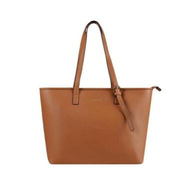 Imagem de Bolsa de Ombro Feminina Média Tote Premiere Caramelo - Bagaggio, M, Ca