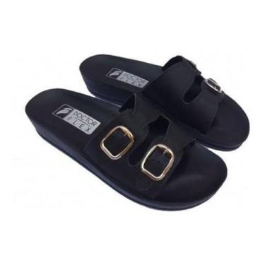Imagem de Sandália Ortopédica 2 fivelas DoctorFlex/ DoctorComfort , Preto, 37