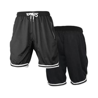 Imagem de Shorts Esportivos Masculinos De 8 Cores Para Academia, Respiráveis, De
