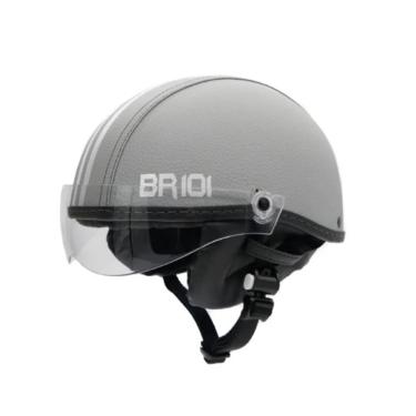 Imagem de Capacete Coquinho Scooter Elétrica Bike Skate Patinete BR101 Premium Viseira Cristal 