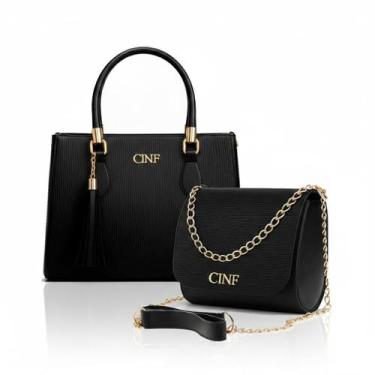 Imagem de Kit De Bolsa Feminina De Ombro Transversal Média e Tira Colo - CF Ecom