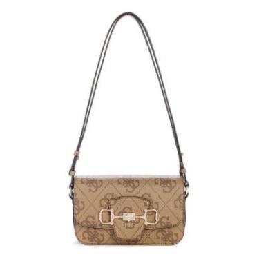 Imagem de Bolsa Janie Logo Transversal Flap Bege-Feminino