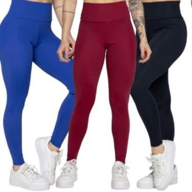 Imagem de KIT 3 Calça Legging Smart Bella Fiore Cós Alto Roupa Para Treino Academia Moda Fitness...