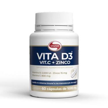 Imagem de Vita D3 + Vit C + Zinco - 60 Cápsulas - Vitafor