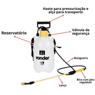 Imagem de Pulverizador Agrícola Lateral Manual 5 Litros Vonder