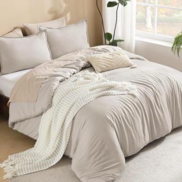 Imagem de Conjunto de edredom Litanika Linen Super King Plus de 3 peças