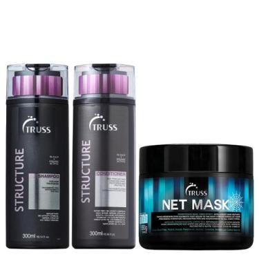 Imagem de Truss Structure Kit Shampoo Condicionador e Net Mask 550g