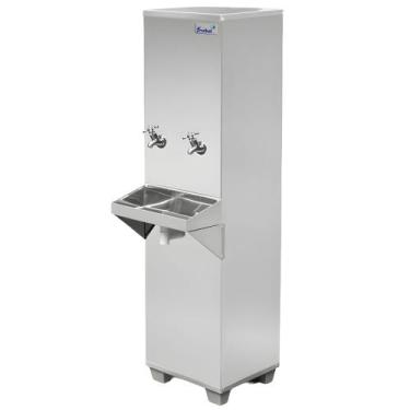 Imagem de Bebedouro Inox 25 Litros 2 Torneiras Com Filtro 127V - Frisbel, 110V