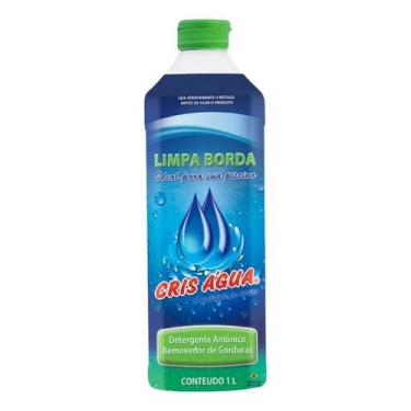 Imagem de Cris Agua Limpa Borda Para Piscinas 1 Litro Detergente Remove Gorduras