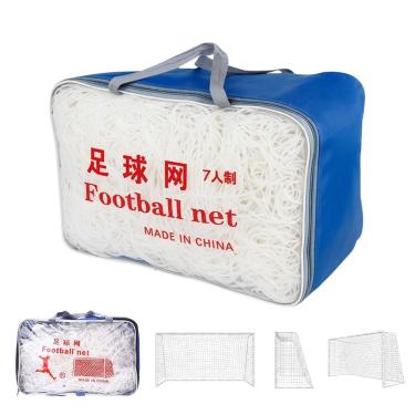 Imagem de Kit 2 Redes de Futebol Society com Bolsa Poliéster Alta Resistência Branco AB Mídia