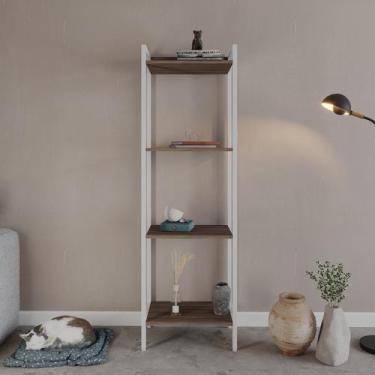 Imagem de Estante de Livros Industrial 45CMX146CM Multiuso 4 Prateleiras Active 