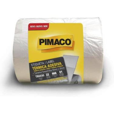 Imagem de Etiqueta Adesiva Termica 60MMX30MM C/666 ETIQ. Rolo - Pimaco