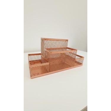 Imagem de Kit Organizador Escritório 4 Peças Rose Gold - Congratulations Store