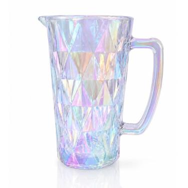 Imagem de Jarra de Vidro 1 Litro Diamante Modelo Diamond Luxo - DW, Jarra Rainbo