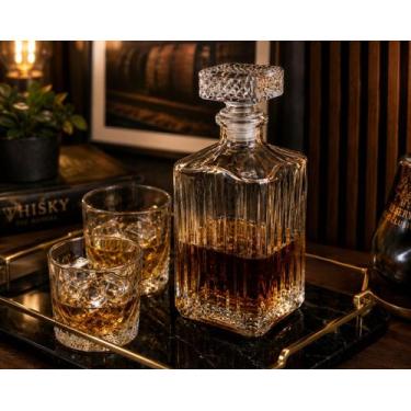 Imagem de Garrafa para whisky deli diamond 560ml cristal ecologico - GNJ HOME DE