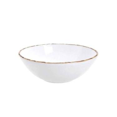 Imagem de Tigela Saladeira 22cm Borda De Bambu Cerâmica Scalla 1ªlinha