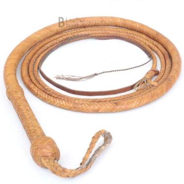 Imagem de Chicote Bullwhip LB'S WHIP em couro de canguru 6 pés 12 tramas, tom ta
