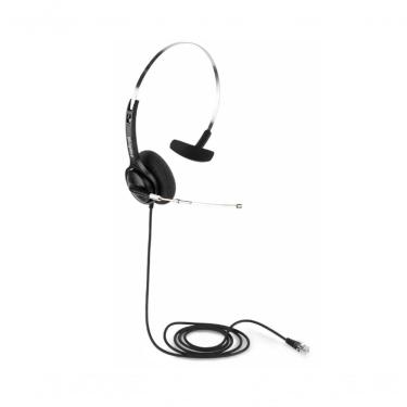 Imagem de Headset com Conexão RJ9 Intelbras THS 40 RJ9 Microfone em Tubo de Plástico Rígido Removível Tiara Ajustável Protetor