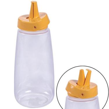 Imagem de Bisnaga com tampa Flip amarela de mostarda 520ml Plasutil ref. 16292