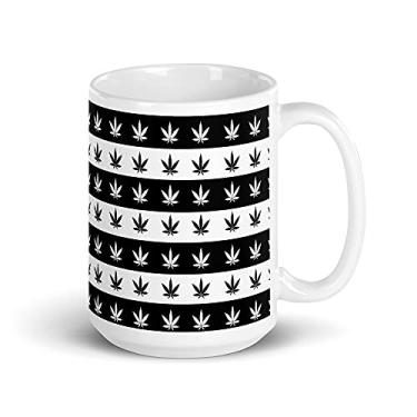 Imagem de Caneca de presente com a bandeira americana de maconha de maconha 420 Stoner
