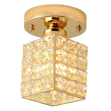 Imagem de LOVIVER Candeeiro de Cristal Moderno Luminária Candeliere para Escritaório, Varanda, Quarto, Sala de Estar, Estilo C
