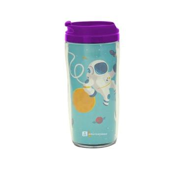Imagem de Copo Viagem Galáxia 350ml Tampa Lilás American Shop 10195