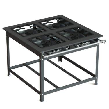 Imagem de Fogão Industrial 30x30 P7 4 Bocas Baixa Pressão 2 QS 2 QD - JL Colombo