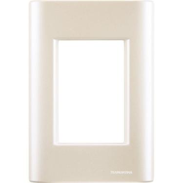 Imagem de Placa 3 Postos 4x2 Tramontina Giz Pérola Tramontina