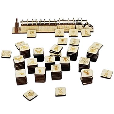 Imagem de D&D Tabletop Game Tokens Wood Laser Cut Fantasy RPG Hero and Monster Token Set of 112 Pieces Perfect for Dungeons & Dragons and Pathfinder