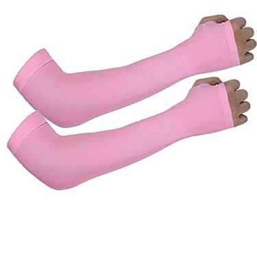 Imagem de Proteção de resfriamento de compressão unissex mangas de sol capa de braço longo aquecedores antiderrapantes para esportes ao ar livre capa de protetor solar tatuagem, 1 par (dedo) pk, 1 tamanho para 70.200 kg