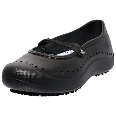 Imagem de Sapatilha de Segurança Feminina Emborrachada Confortavel Para Trabalho Limpeza Dentista Medico Tamanho:36;Cor:Preto;Gênero:Feminino;Departamento BS:Esporte