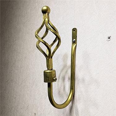 Imagem de BLYWO Gancho de metal montado na parede para casaco de chapéu suporte suspenso casa cozinha banheiro ferro cabide decorativo (cor: C)