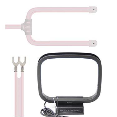 Imagem de Antena AM FM interna, antena dipolo FM Ancable de 300 ohm e kit de antena AM desencapada de 2 pinos para Pioneer Marantz Sony, etc. Antena receptora de rádio estéreo doméstica