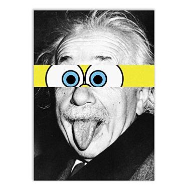 Imagem de Placa Decorativa Albert Einstein Cienca Humor Poster Geek