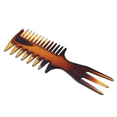 Imagem de Pente de cabeleireiro, 6 tipos antiestático óleo penteado pente de cabeleireiro dentes largos pente de resina pente de estilo profissional para homens e mulheres (4#)
