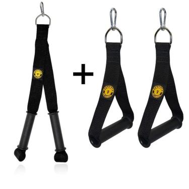 Imagem de Fita Puxador De Triceps Com Manopla + Puxador Mão Cross Over