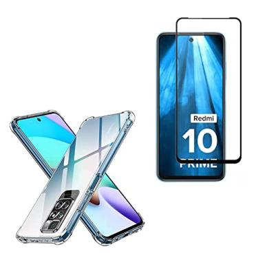 Imagem de Kit Capa Anti Impacto e Película 5D 9D Cerâmica Para Xiaomi Redmi Note 11s Redmi 10C Poco X4 Pro (Redmi 10 Prime)