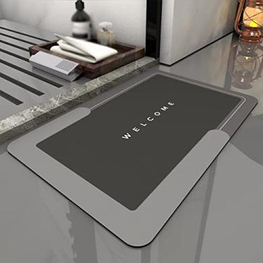 Imagem de SHENGANG Tapete de Banho Absorvente Tapete de Banho Antiderrapante de Secagem Rápida Banheira Área Lateral Tapetes de Piso Capacho de Casa Tapete de Cozinha, 7,50x70cm