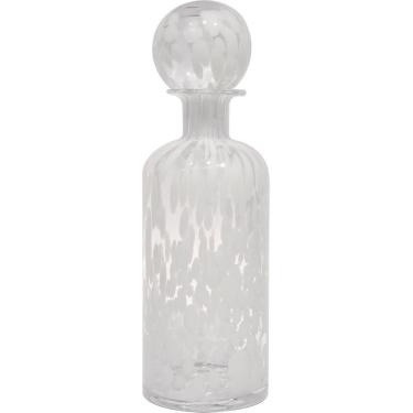 Imagem de MESSINA GARRAFA DECORATIVA 35x12x12cm VIDRO BRANCO COM TAMPA