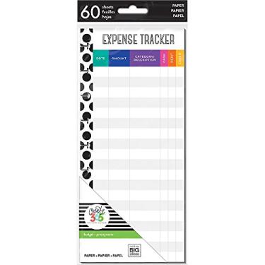 Imagem de me & my BIG ideas Folhas de rastreamento de despesas – Suprimentos para scrapbook Happy Planner – 60 folhas pré-perfuradas de dupla face para seu planejador – orçamento, lista suas contas e compras – Tamanho clássico