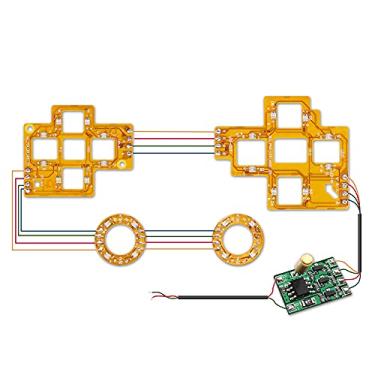 Imagem de MOOKEENONE Luminated Dpad Thumbsticks Face Controller Buttons LED Kit Accessories for PS4